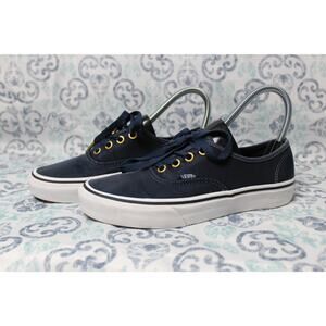 Vans Men's / Women's Blue & Gold Lace Up Skateboard Shoes Size Men‎ 5 Women 6.5